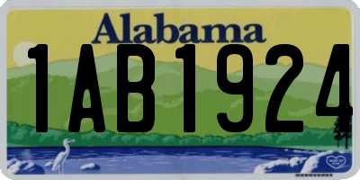 AL license plate 1AB1924