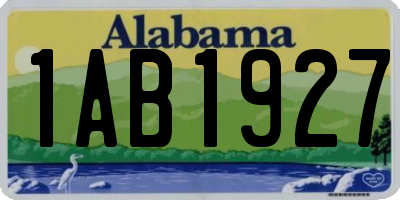 AL license plate 1AB1927