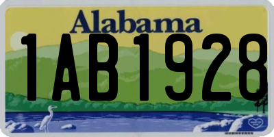 AL license plate 1AB1928