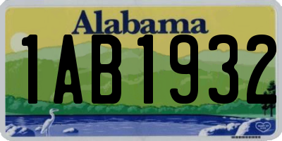 AL license plate 1AB1932