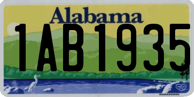 AL license plate 1AB1935