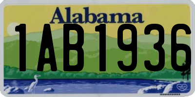 AL license plate 1AB1936