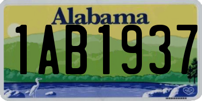 AL license plate 1AB1937