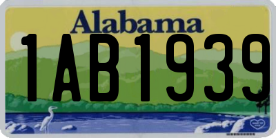 AL license plate 1AB1939