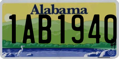 AL license plate 1AB1940