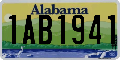 AL license plate 1AB1941