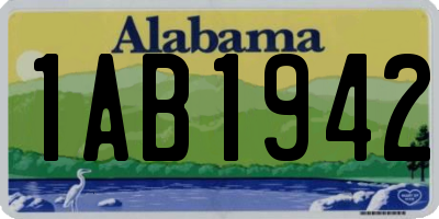 AL license plate 1AB1942