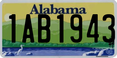 AL license plate 1AB1943