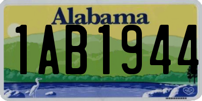 AL license plate 1AB1944