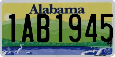 AL license plate 1AB1945