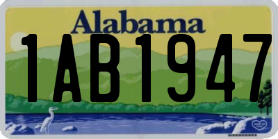 AL license plate 1AB1947