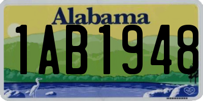 AL license plate 1AB1948