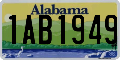 AL license plate 1AB1949