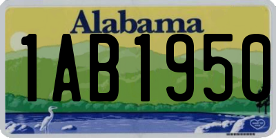 AL license plate 1AB1950