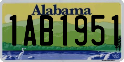 AL license plate 1AB1951