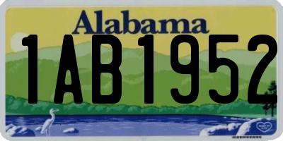 AL license plate 1AB1952