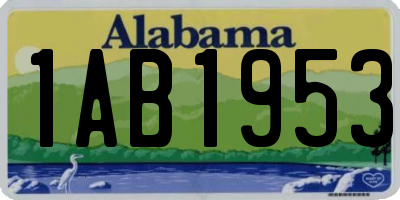 AL license plate 1AB1953