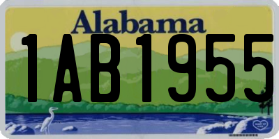 AL license plate 1AB1955