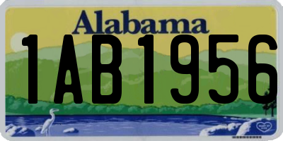 AL license plate 1AB1956