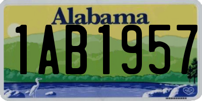 AL license plate 1AB1957