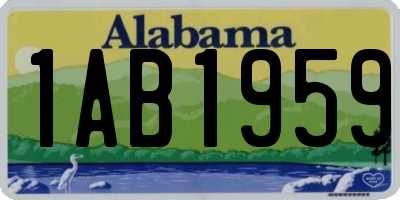 AL license plate 1AB1959