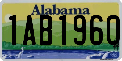 AL license plate 1AB1960