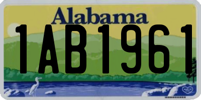 AL license plate 1AB1961