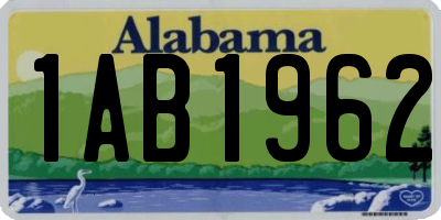 AL license plate 1AB1962