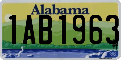 AL license plate 1AB1963