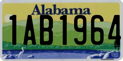 AL license plate 1AB1964