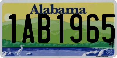 AL license plate 1AB1965