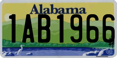 AL license plate 1AB1966