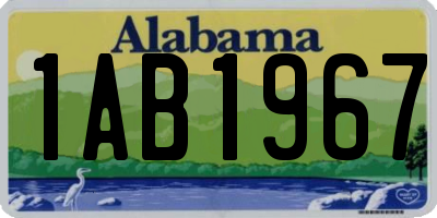 AL license plate 1AB1967