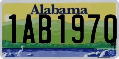 AL license plate 1AB1970