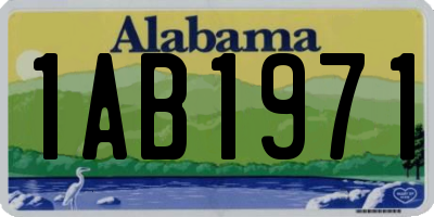 AL license plate 1AB1971