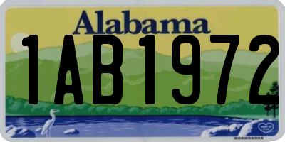 AL license plate 1AB1972