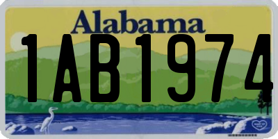 AL license plate 1AB1974