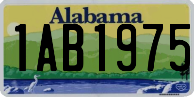 AL license plate 1AB1975