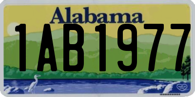 AL license plate 1AB1977