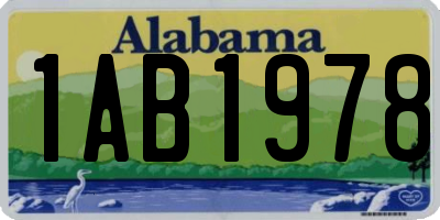 AL license plate 1AB1978