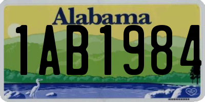 AL license plate 1AB1984