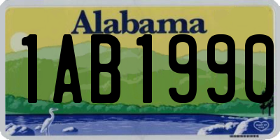 AL license plate 1AB1990