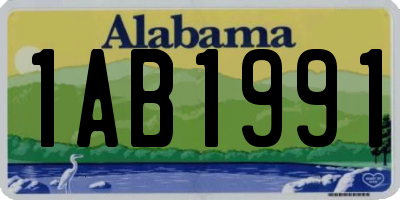 AL license plate 1AB1991