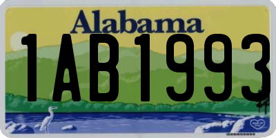 AL license plate 1AB1993