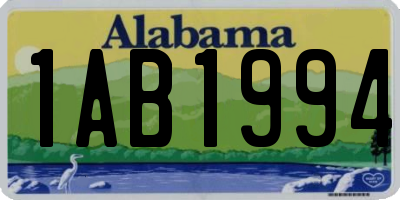 AL license plate 1AB1994