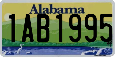 AL license plate 1AB1995