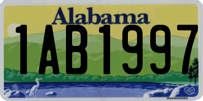 AL license plate 1AB1997