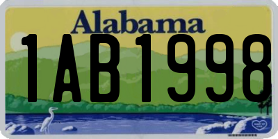 AL license plate 1AB1998