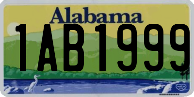 AL license plate 1AB1999