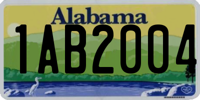 AL license plate 1AB2004